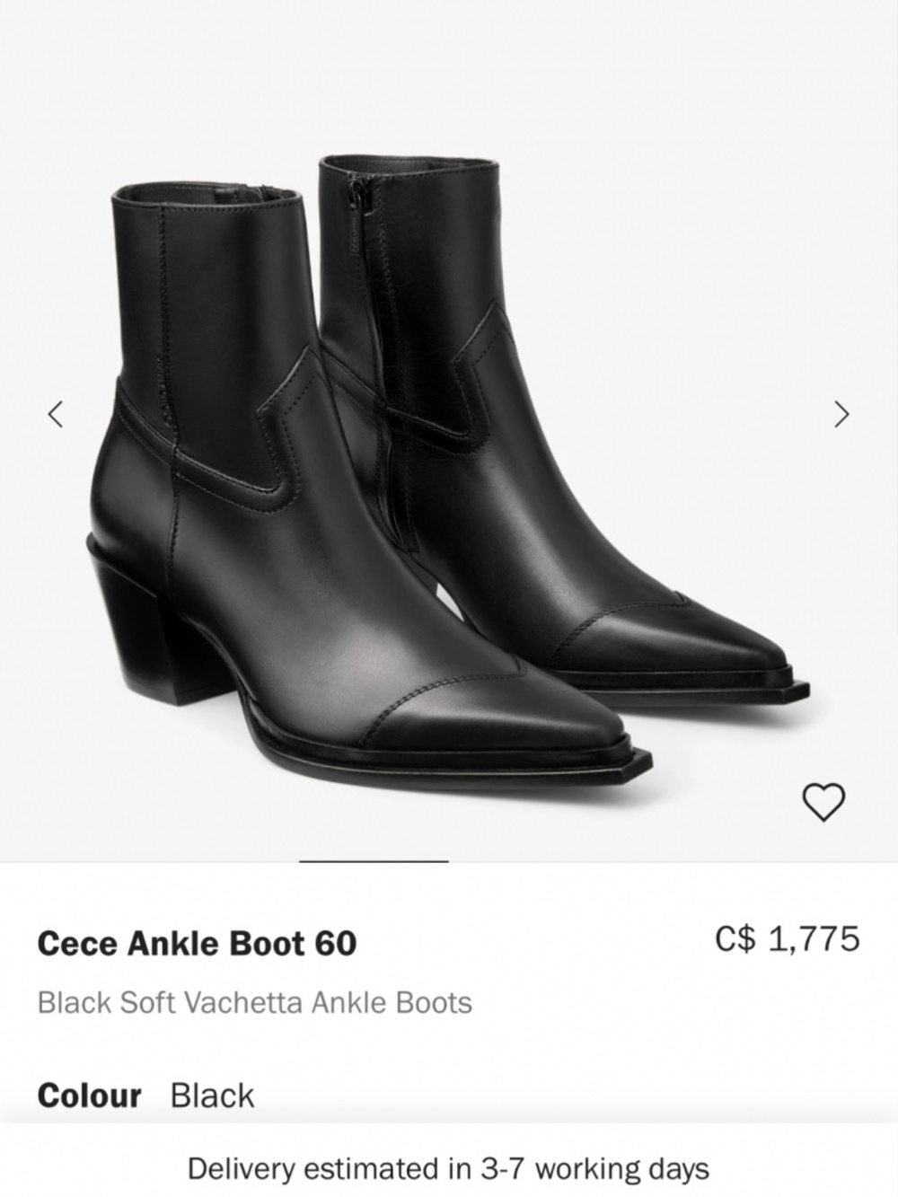 Jimmy Choo Cece Ankle bootie, with box and dust bags